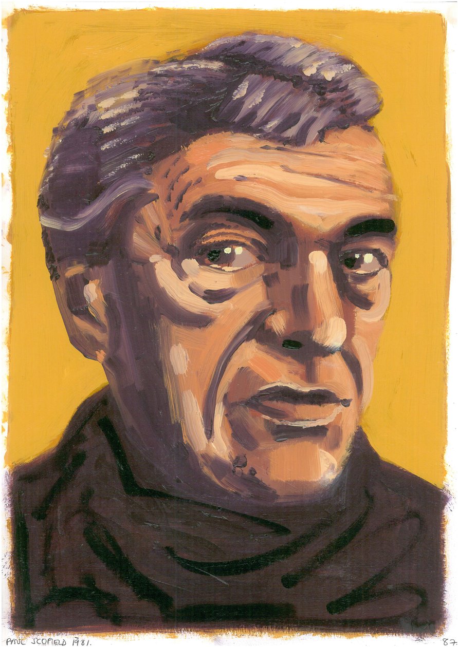 Paul Scofield, 2008 (petrol) by Sara Hayward