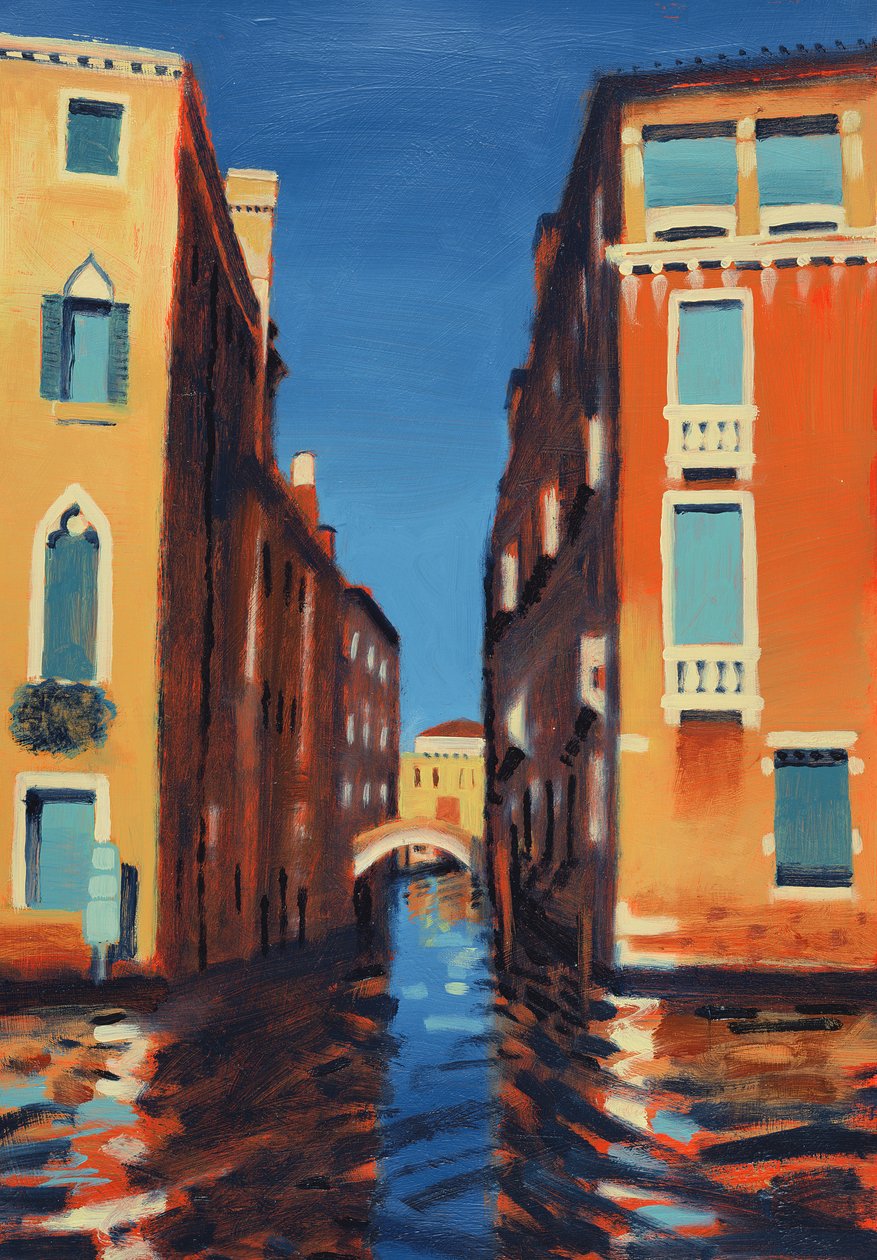 Rio del Duca, Venedik (karttaki yağ) by Sara Hayward
