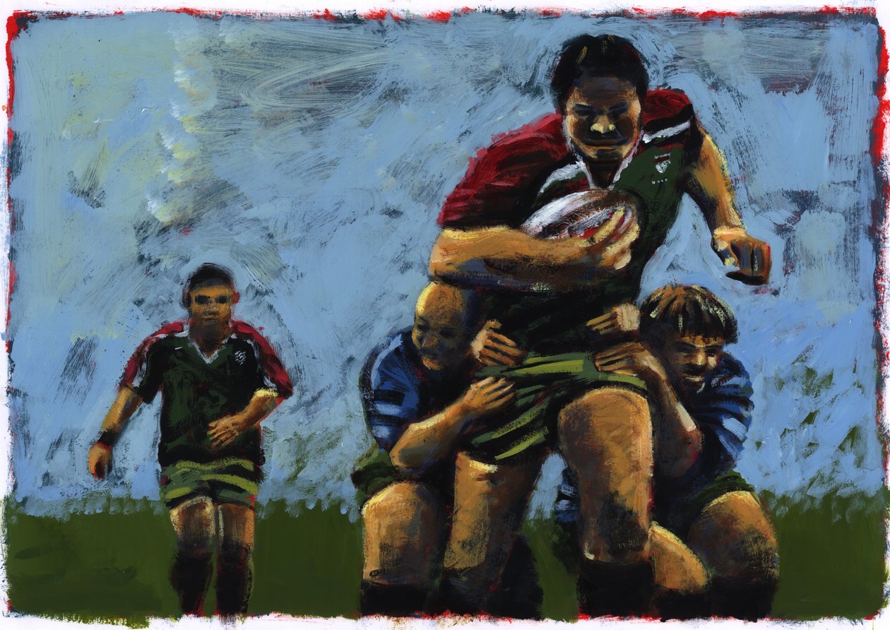 Rugby, 2009 (akrilik) by Sara Hayward