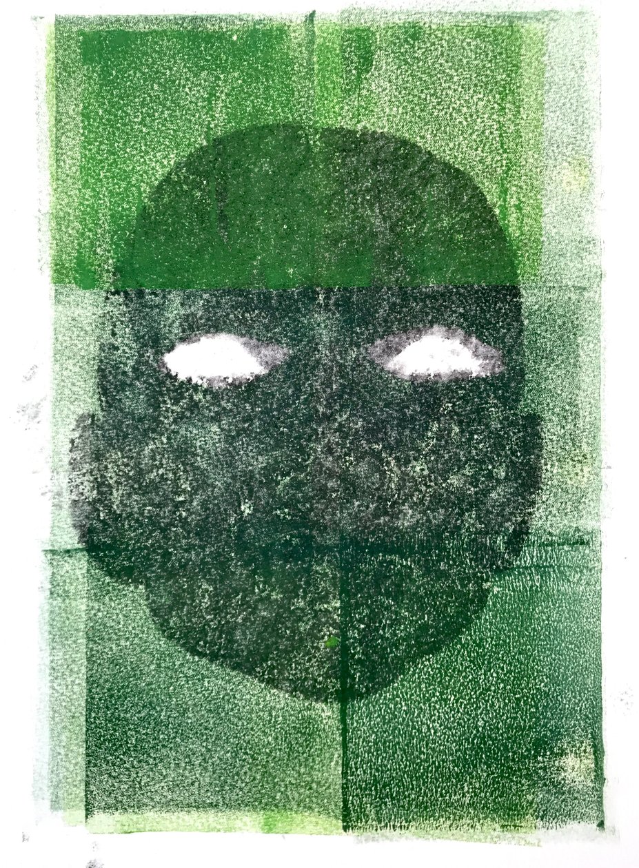 Eyeless,2020,(tek baskı) by Sarah Thompson Engels