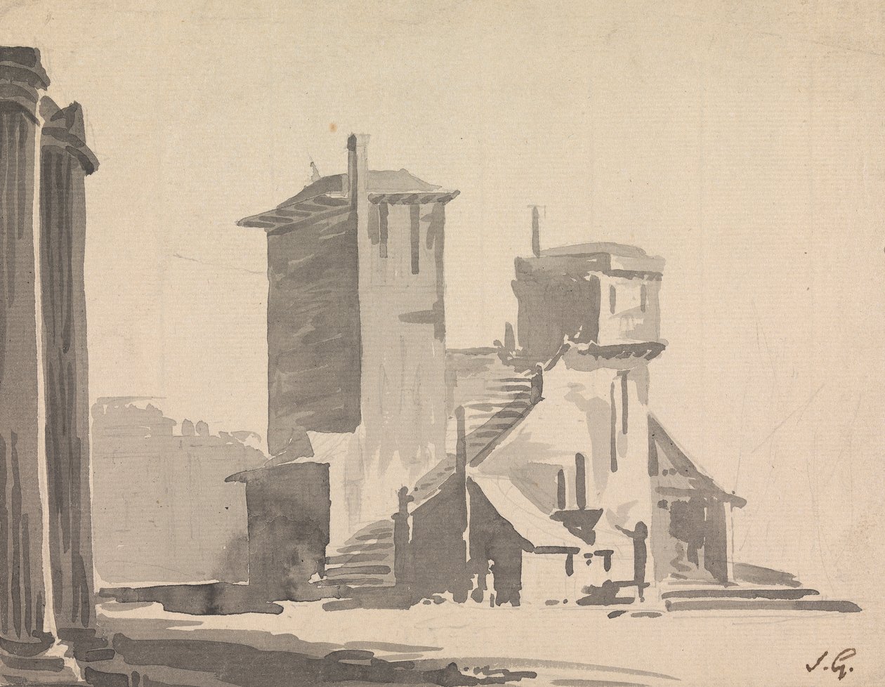bir manastır by Sawrey Gilpin