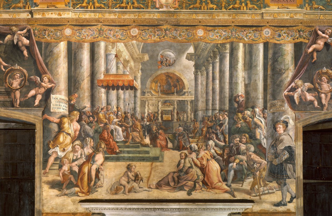 La Donación de Roma by School of Raphael