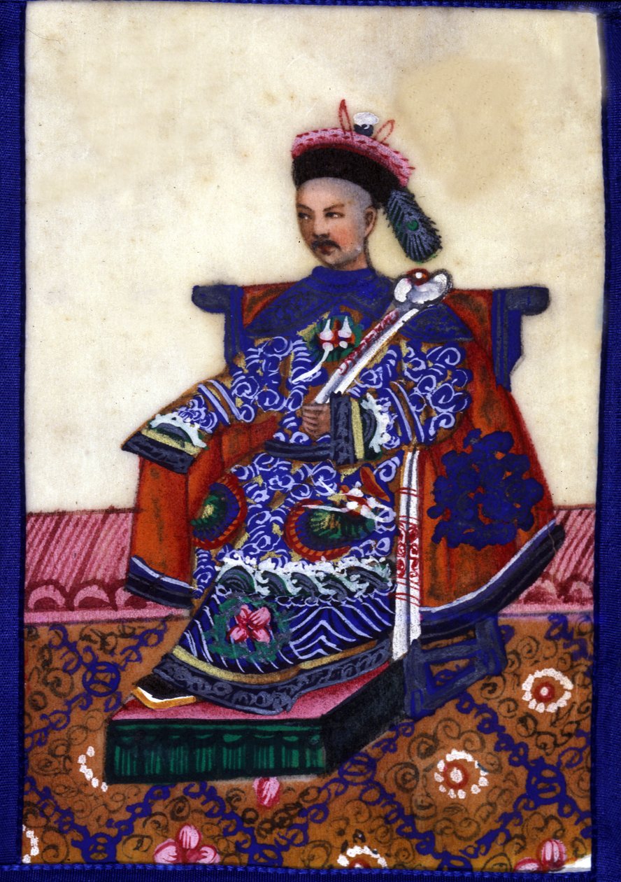 Çin mandalinası. Pirinç kağıdına boyama. by School Chinese