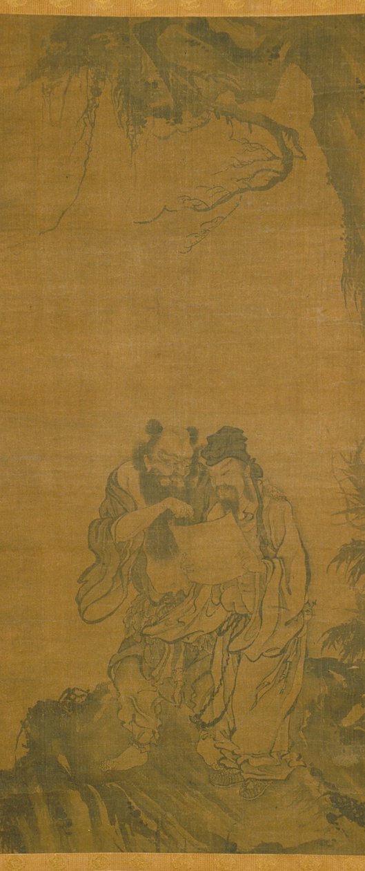 Daoist Ölümsüzler (ipek üzerine mürekkep) by School Chinese
