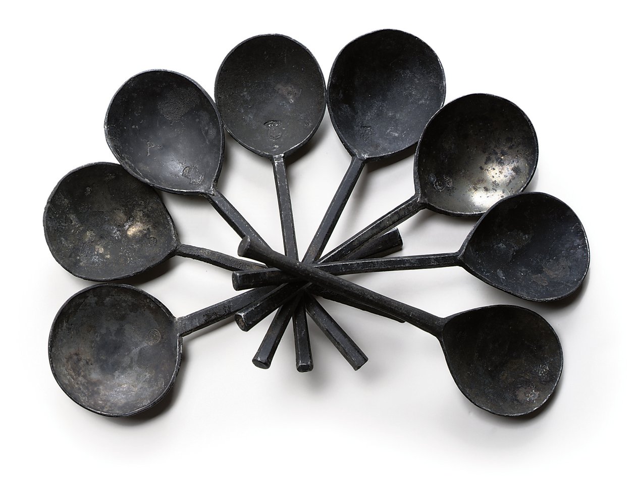 Kaşık koleksiyonu, çoğu 18. yüzyıl (kalay) by School Dutch