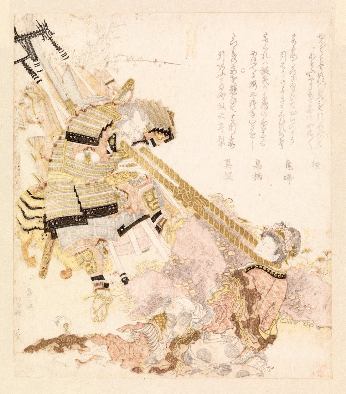 Efsanevi bir masalın tasviri (renkli gravür) by School Japanese