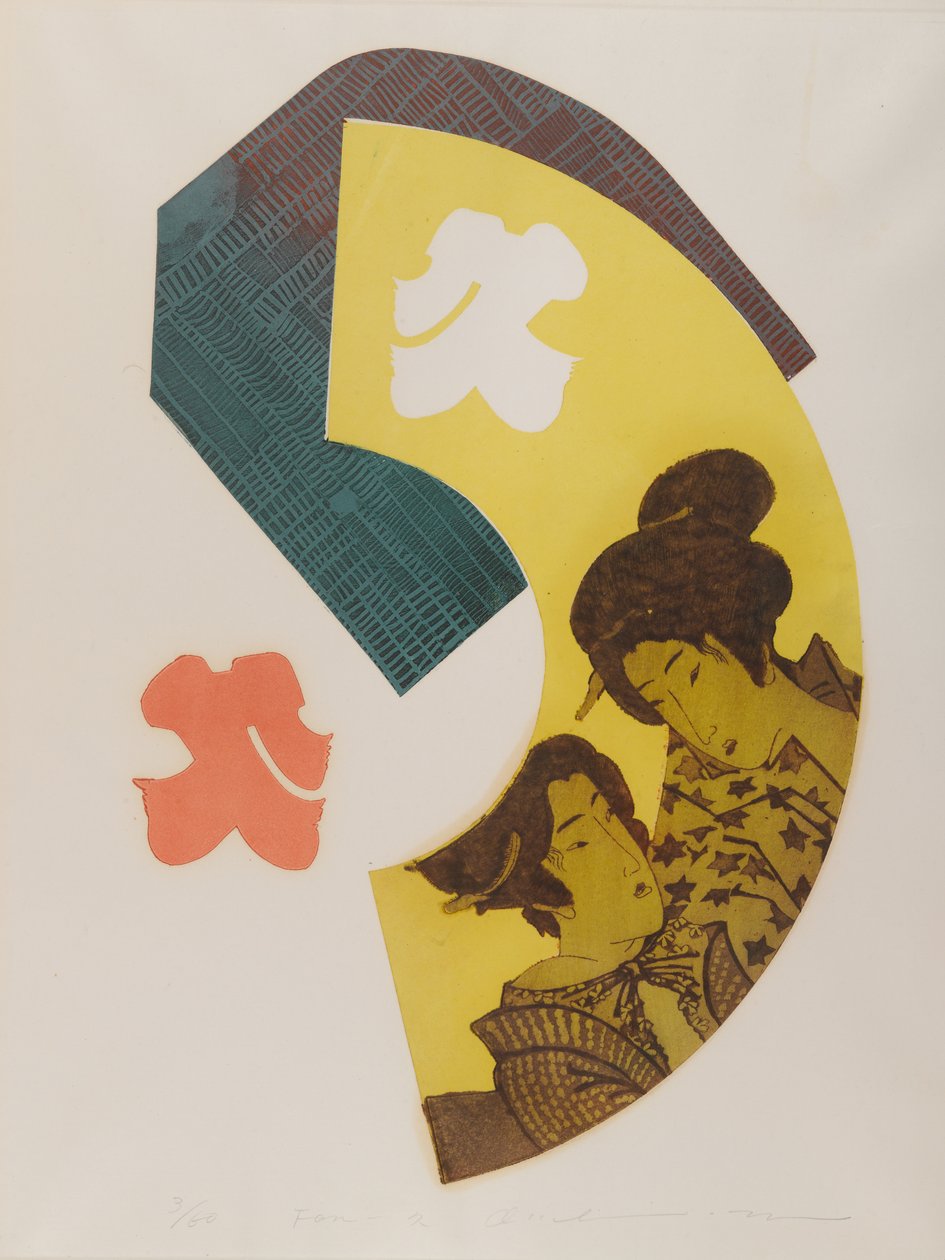 Fan (renkli tahta baskı) by Japanese School