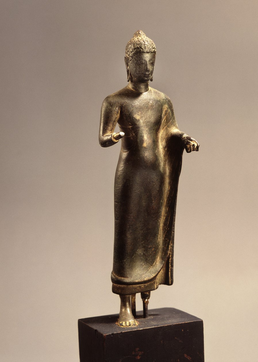 Ayakta Buda, Davaravati Dönemi (bronz) by School Thai