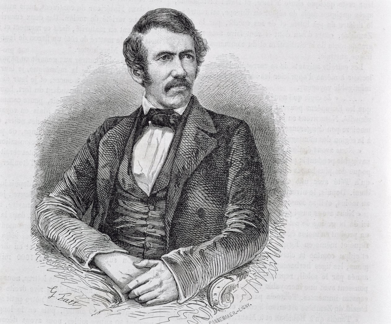 S. Pannemaker tarafından oyulmuş David Livingstone (1813-1873) by Scottish School