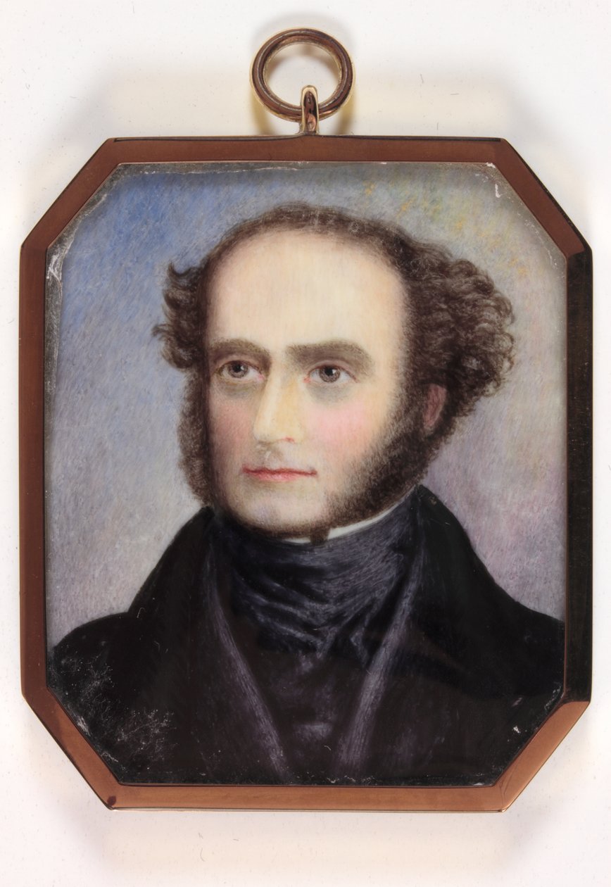 Lord George Bentinck (emaye) by Scottish School