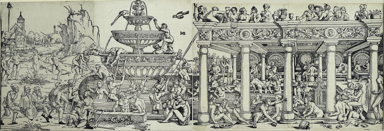Gençlik Çeşmesi ve hamam by Hans Sebald Beham