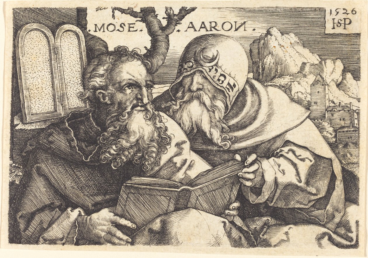 Musa ve Harun by Sebald Beham