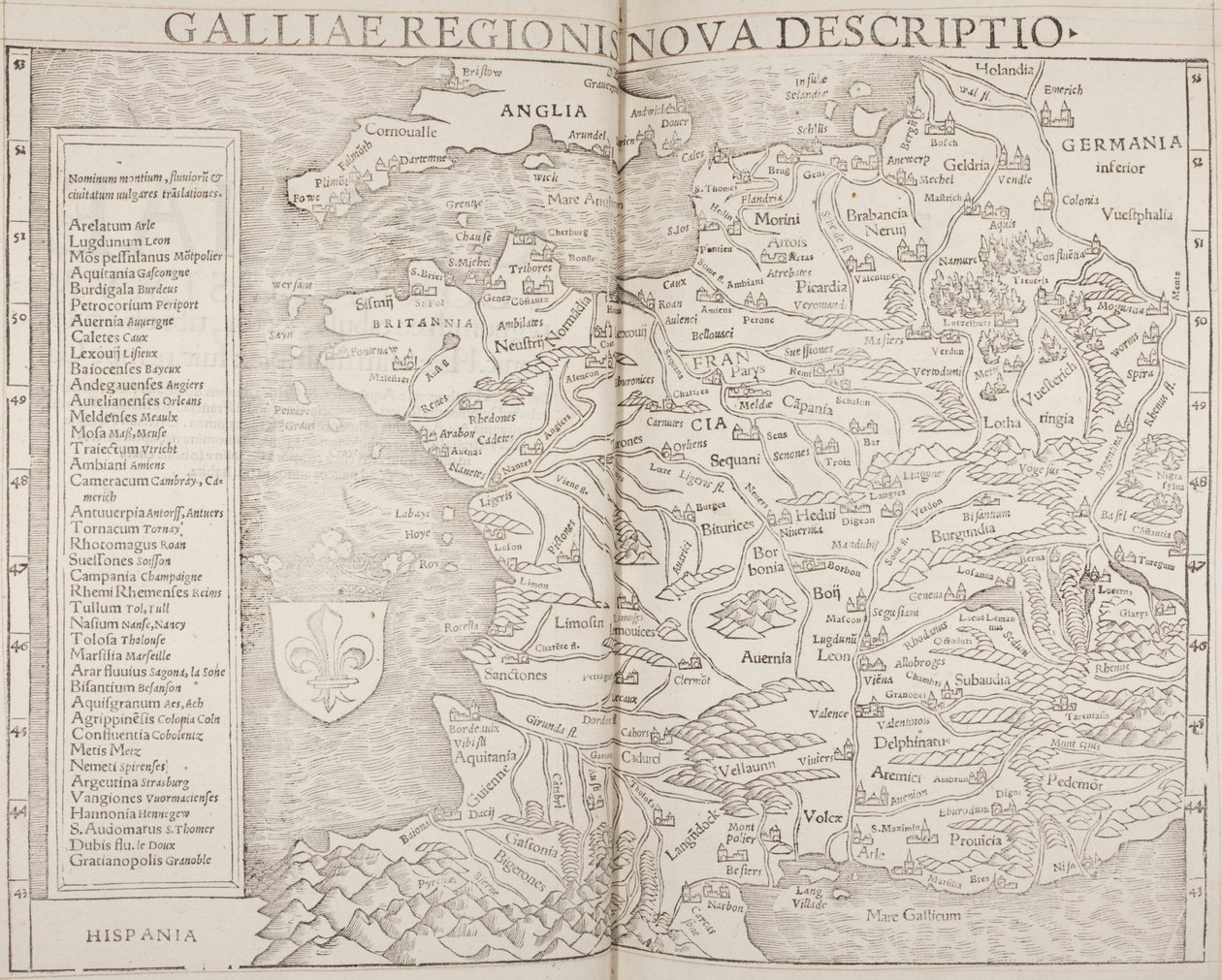 Cosmographia, Galliae