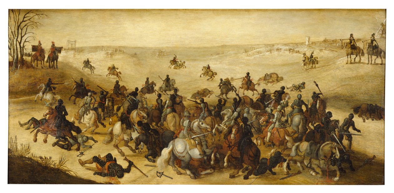 Leckerbetken Savaşı (panel üzerine yağlıboya) by Sebastian Vrancx