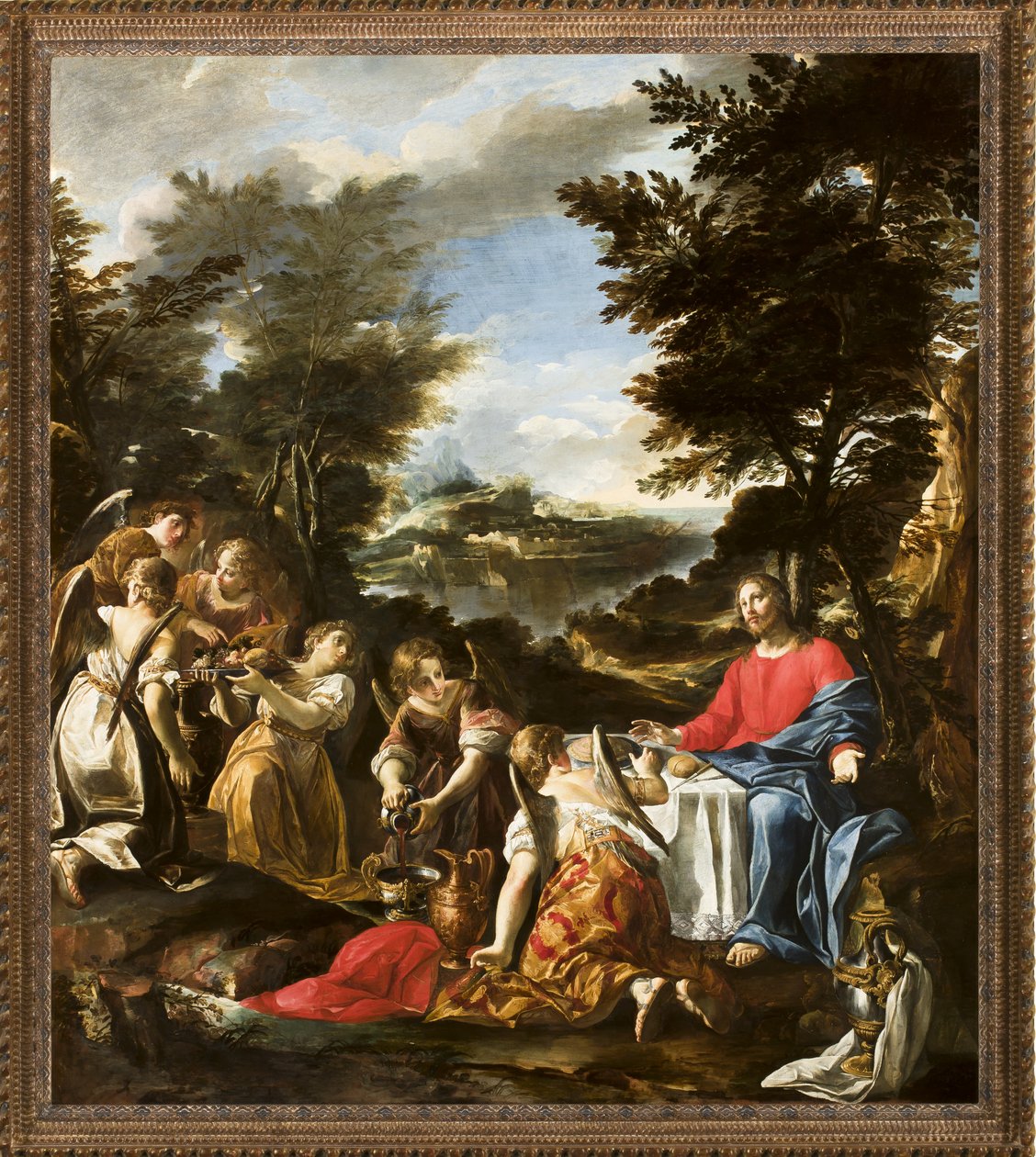 Melekler Tarafından Hizmet Edilen Mesih, c.1695 by Sebastiano Ricci
