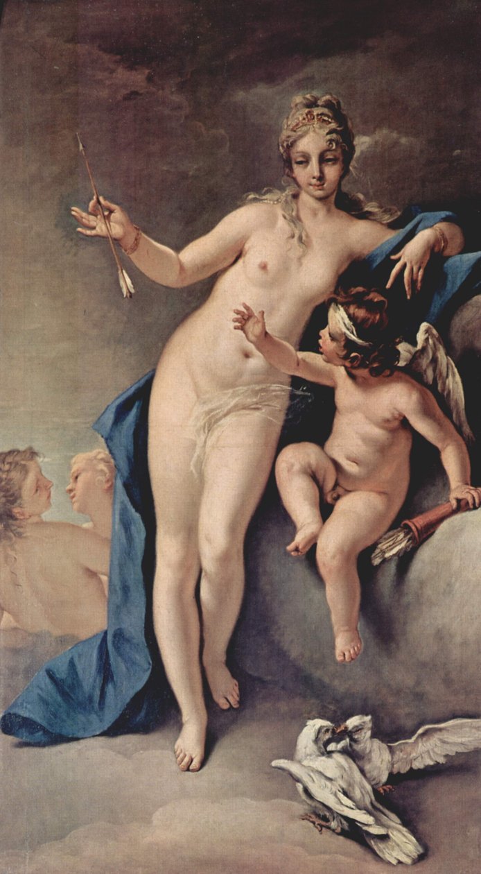 Venüs ve Aşk Tanrısı by Sebastiano Ricci