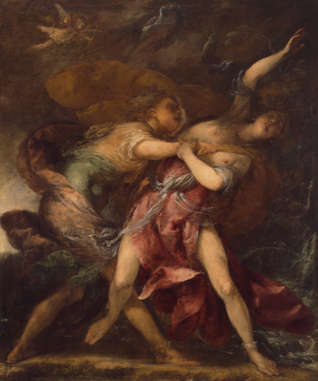 Apollon ve Daphne (tuval üzerine yağlı boya) by Sebastiano Mazzoni