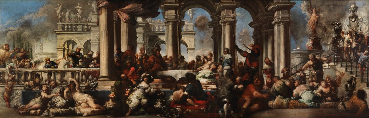 Kleopatra Ziyafeti, 1660. by Sebastiano Mazzoni