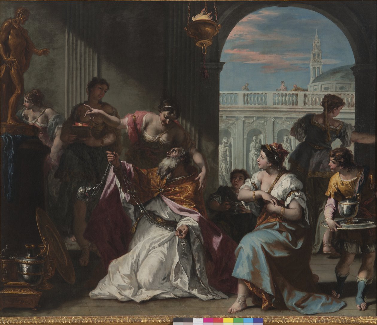 Süleyman putlara tapıyor, c.1724 by Sebastiano Ricci