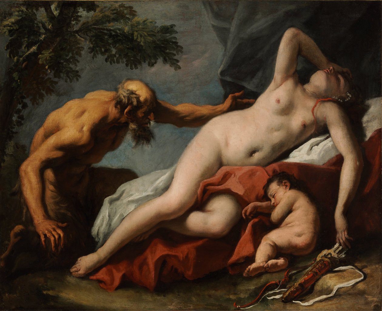 Venüs ve Satyr by Sebastiano Ricci