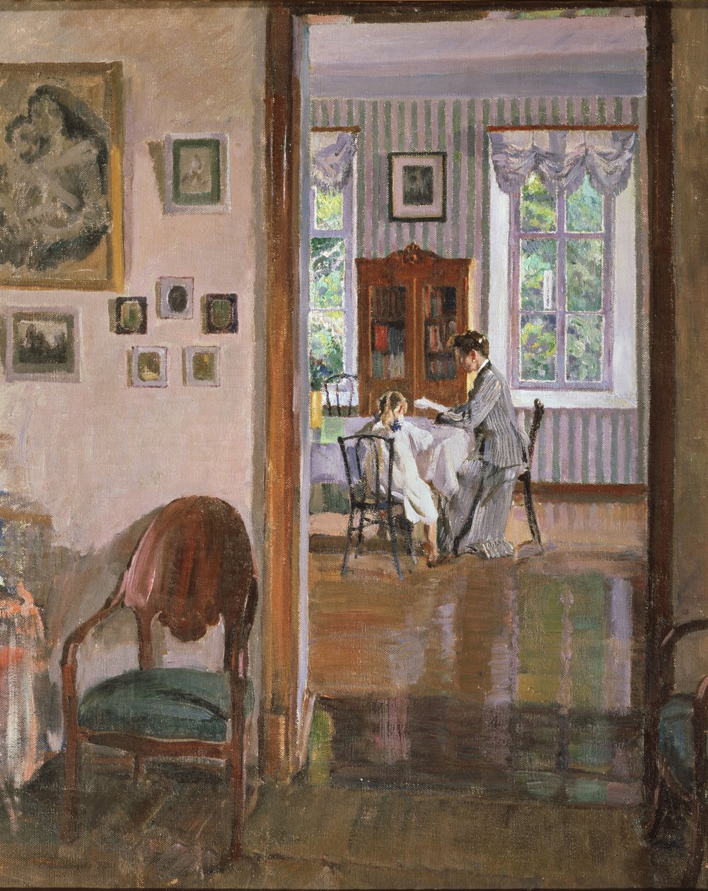 Bir evde, 1910 by Sergei Arsenevich Vinogradov