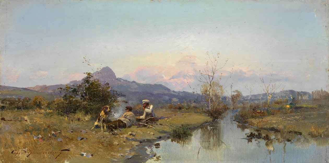 Avcılar Dinleniyor by Sergei Ivanovich Vasilkovsky