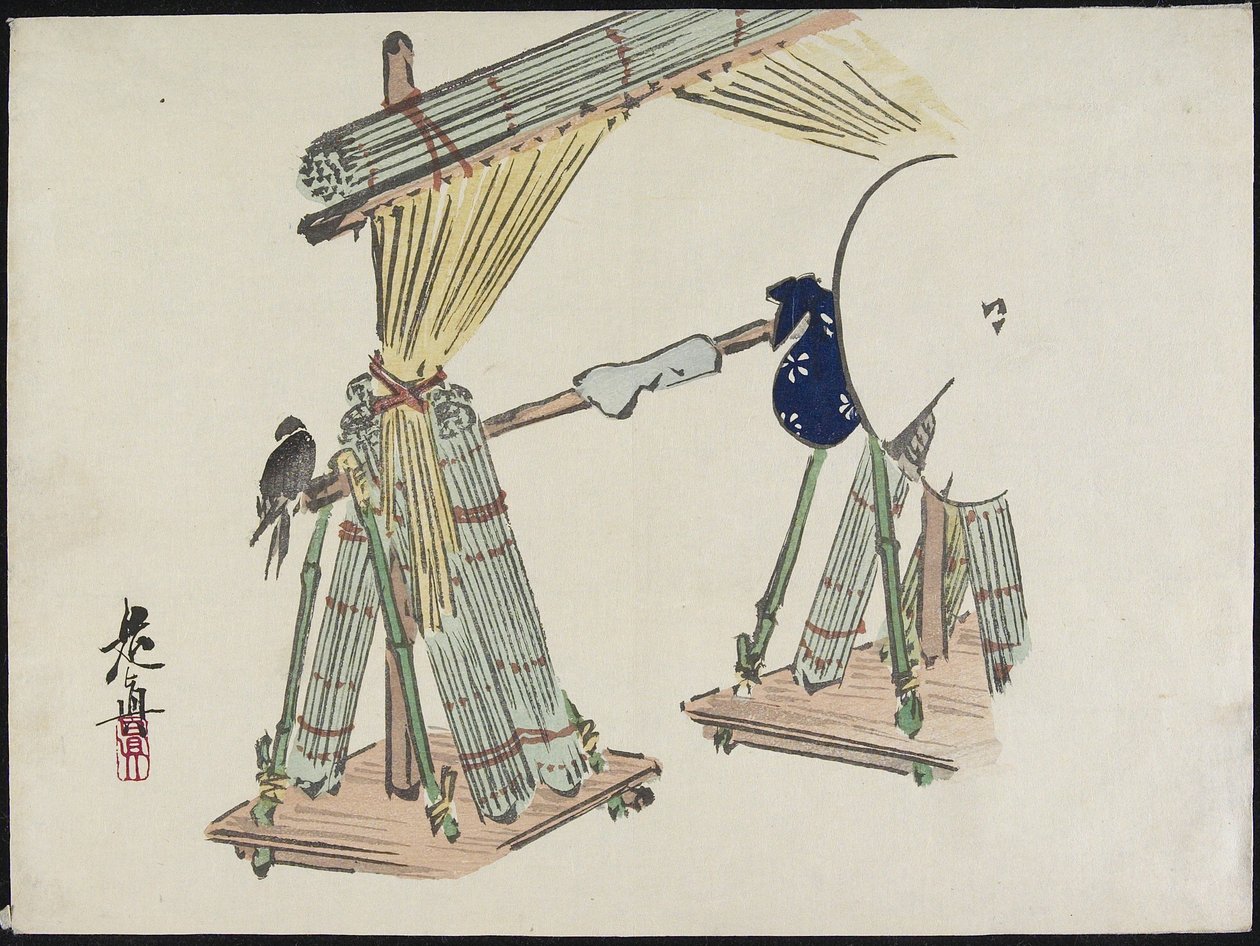 ಬಿದಿರು ಕುರುಡುಗಳು ಮಾರಾಟ ಸ್ಟ್ಯಾಂಡ್‌ಟರ್ಕ್ by Shibata Zeshin