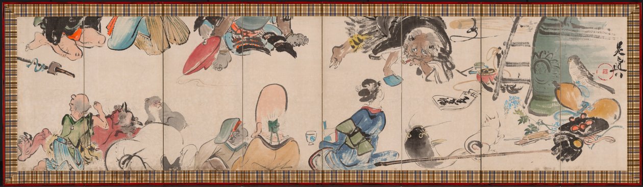 Otsu-e Deneklerinin Toplanması, 1800