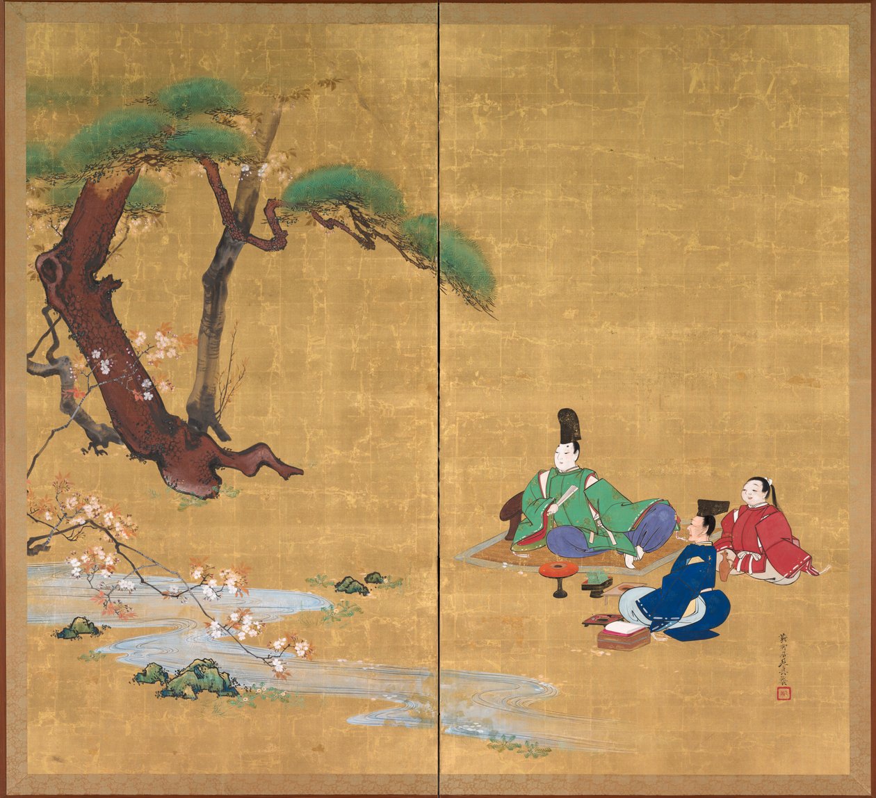 Ise Masallarından Nagisa Sarayı by Shibata Zeshin