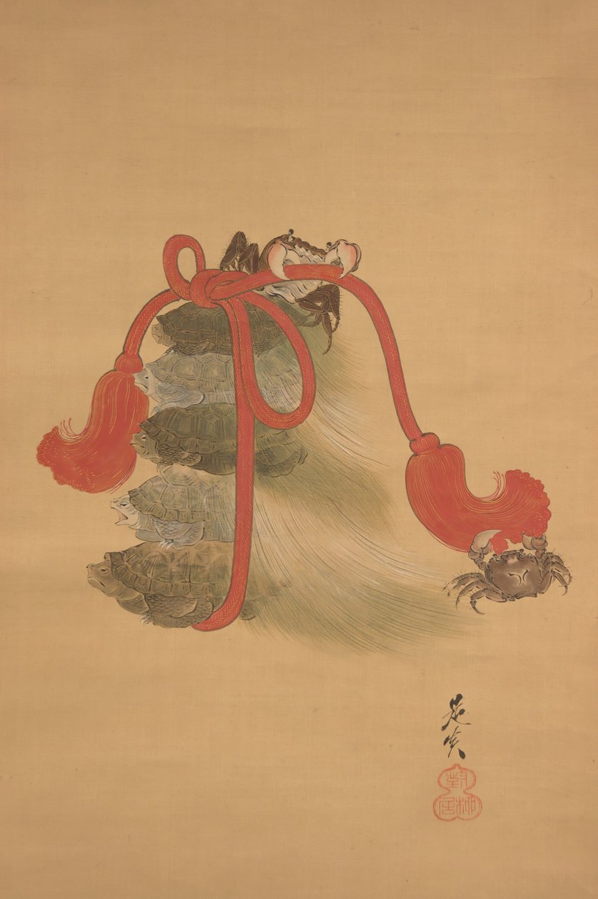 Kaplumbağalar ve Yengeçler, 19. yüzyıl. by Shibata Zeshin