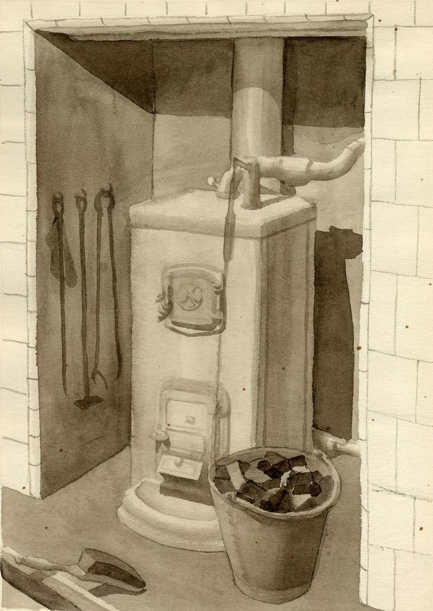 Kömür sobası, 1951. by Shirley Markham