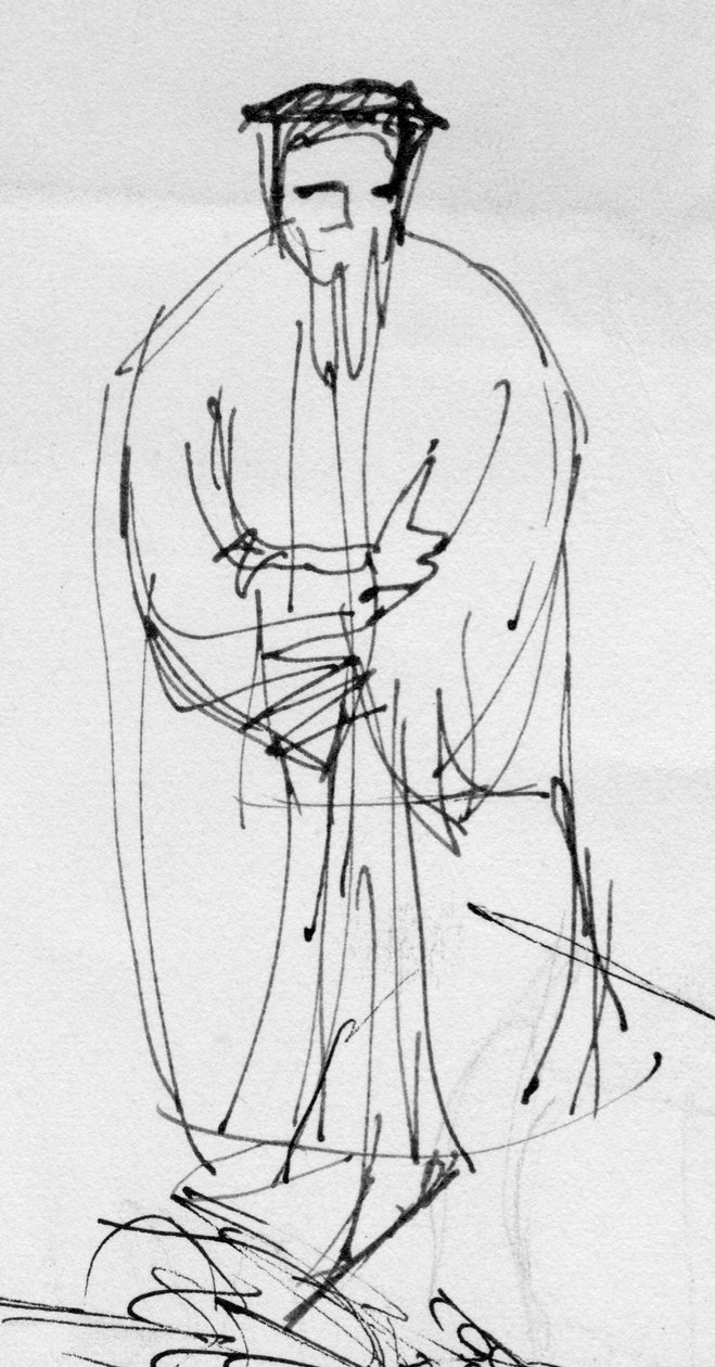 Dönem kostümlü adam, c1950. by Shirley Markham