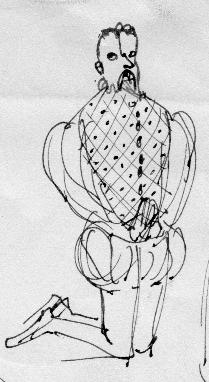 Dönem kostümlü adam, c1950. by Shirley Markham