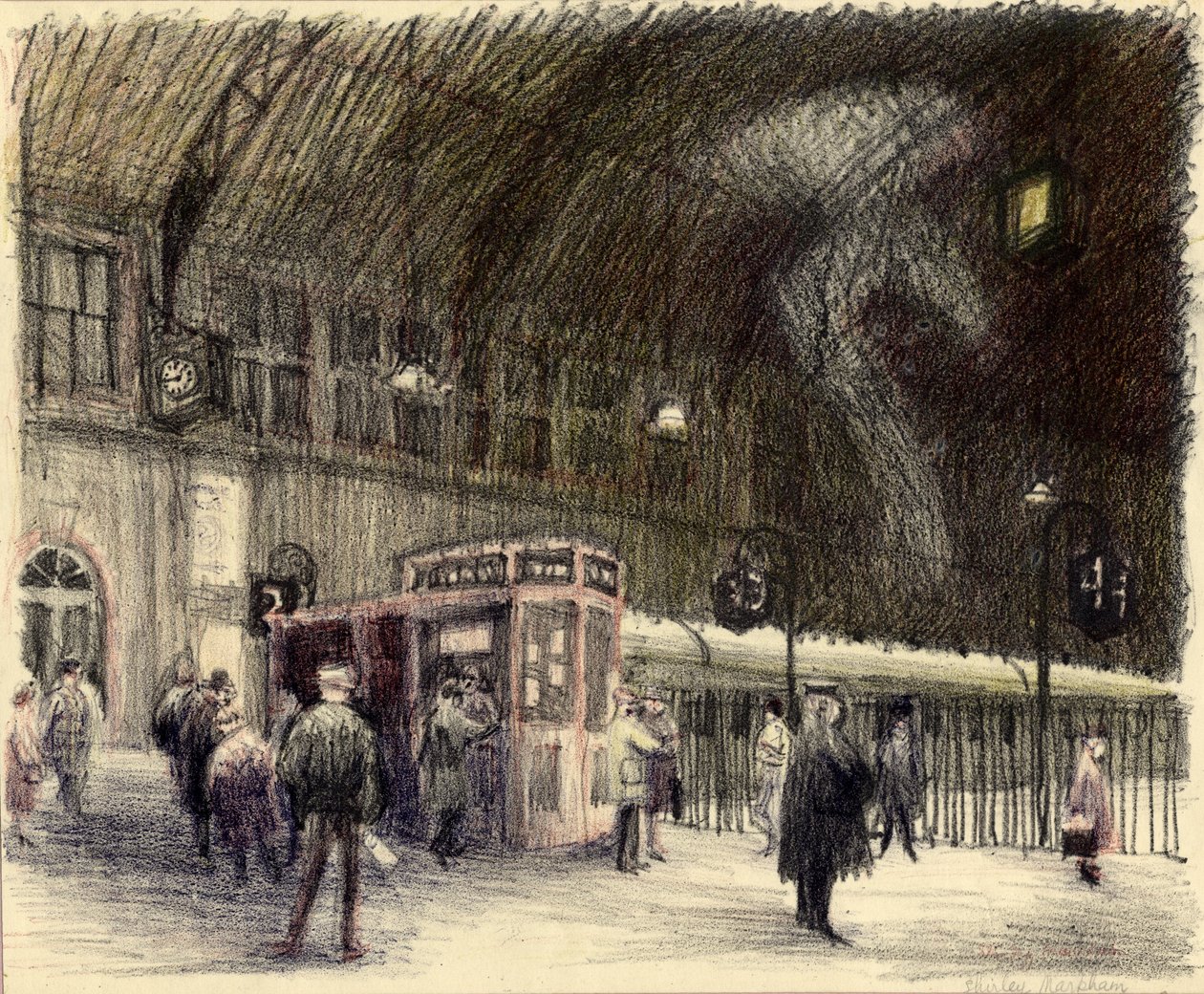 Tren istasyonu, 1951. by Shirley Markham