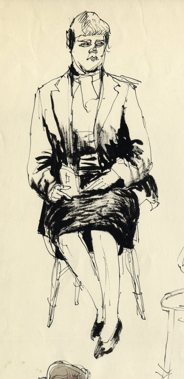 Oturan kadın, 1953. by Shirley Markham