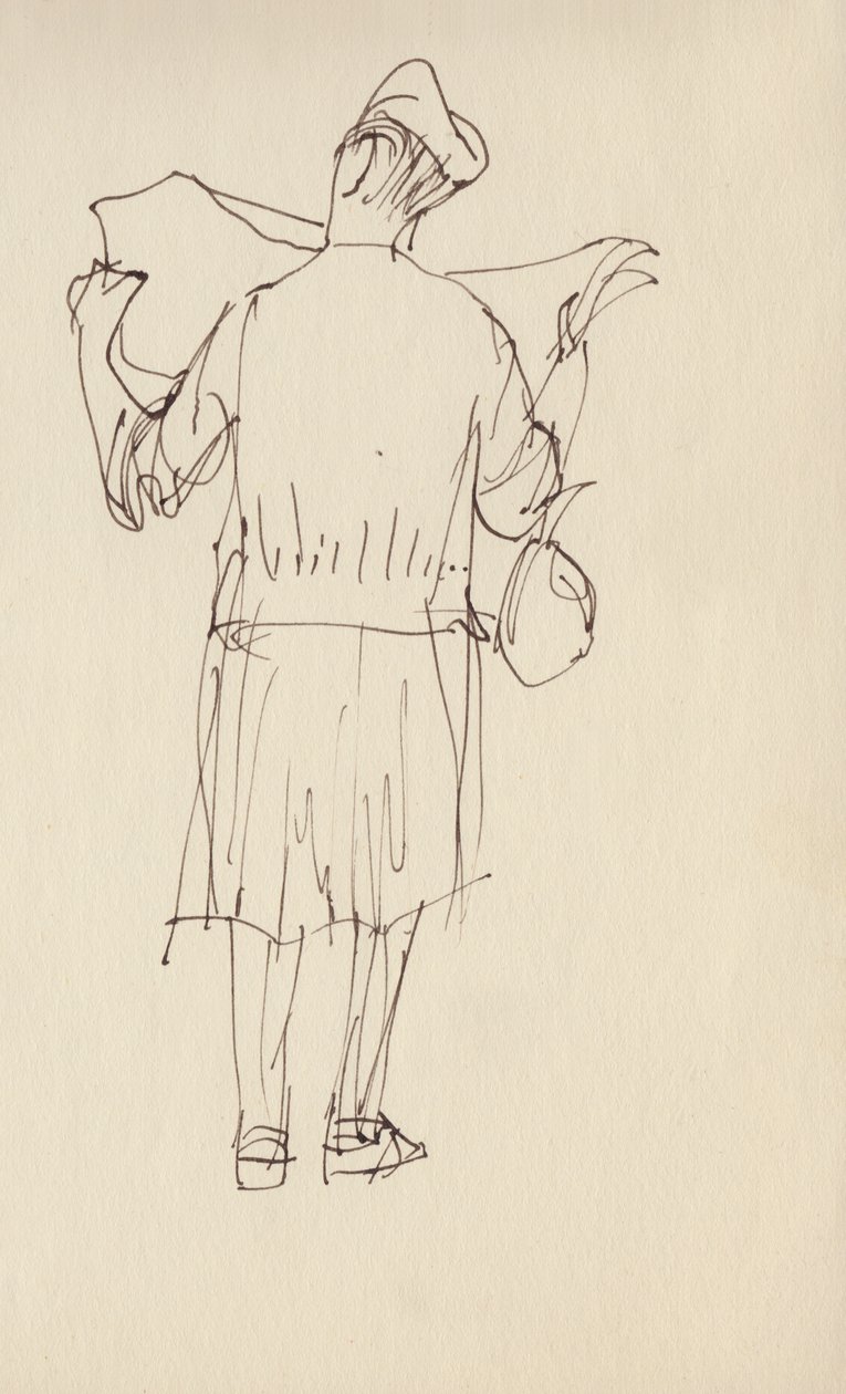 Gazete okuyan kadın, c1950. by Shirley Markham