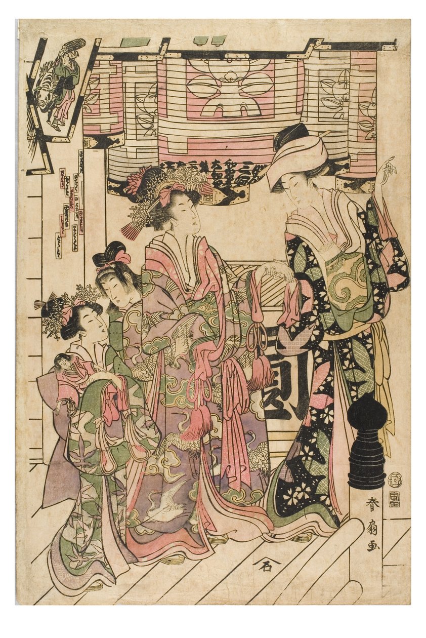 Bir türbe ziyareti by Shunsen Katsukawa