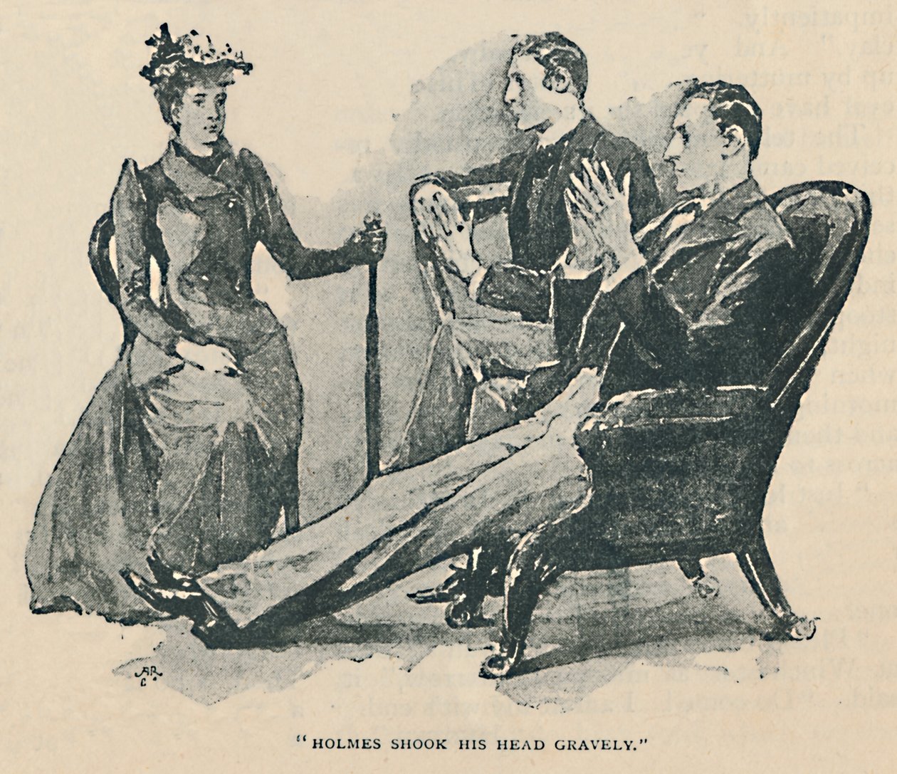 Holmes Ciddi Bir Şekilde Başını Salladı, 1892 by Sidney Paget