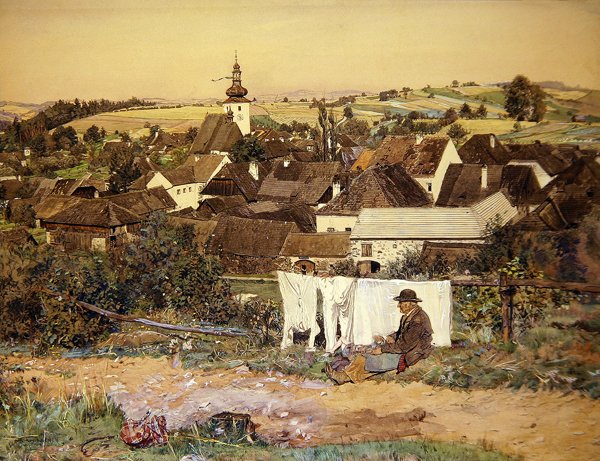 Oberosterreichisches Dorf (Yukarı Avusturya Köyü) by Sidonie Springer