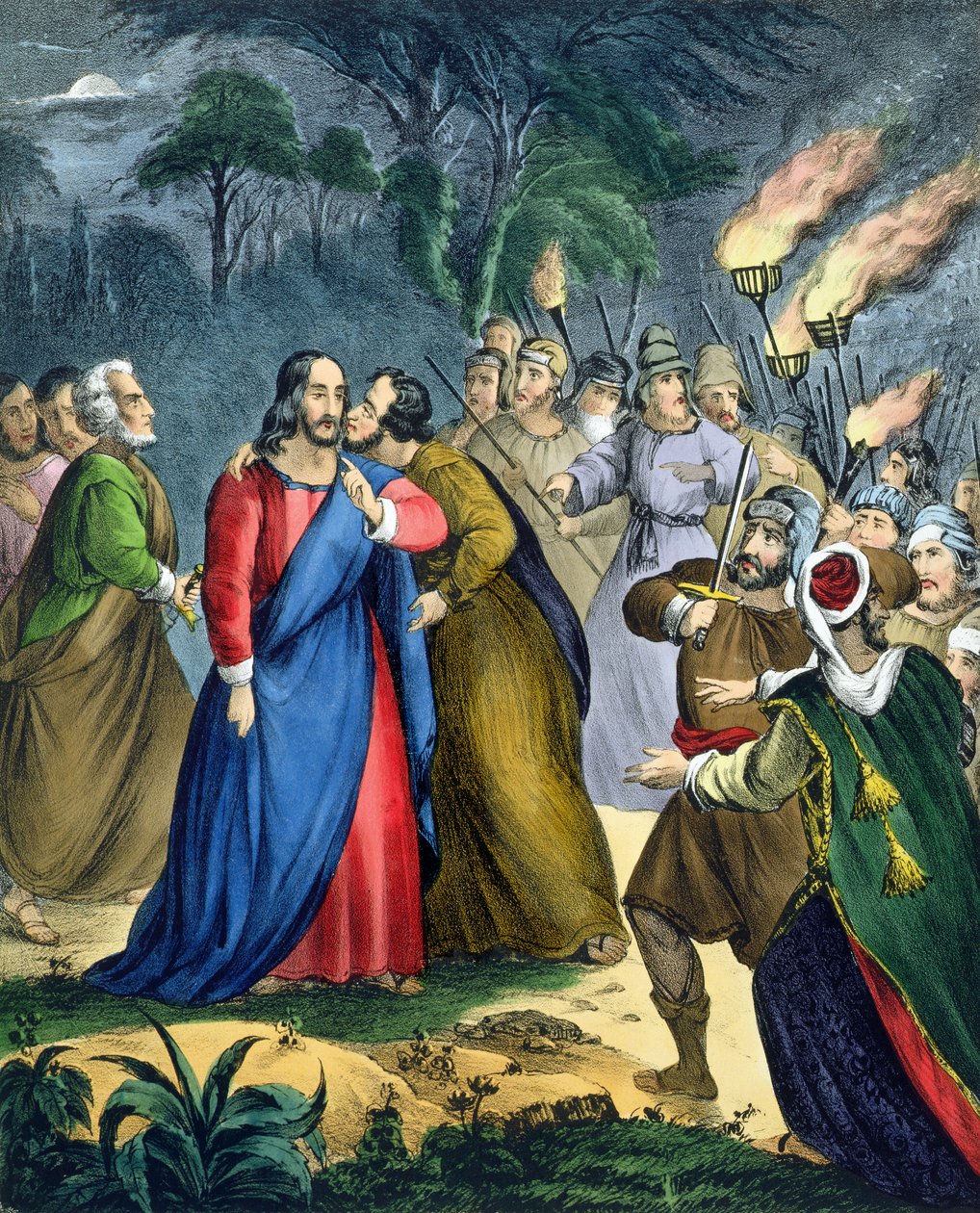 Yahuda Efendisine İhanet Ediyor, 1870'lerde Edward Gover tarafından basılan bir İncil'den by Siegfried Detler Bendixen