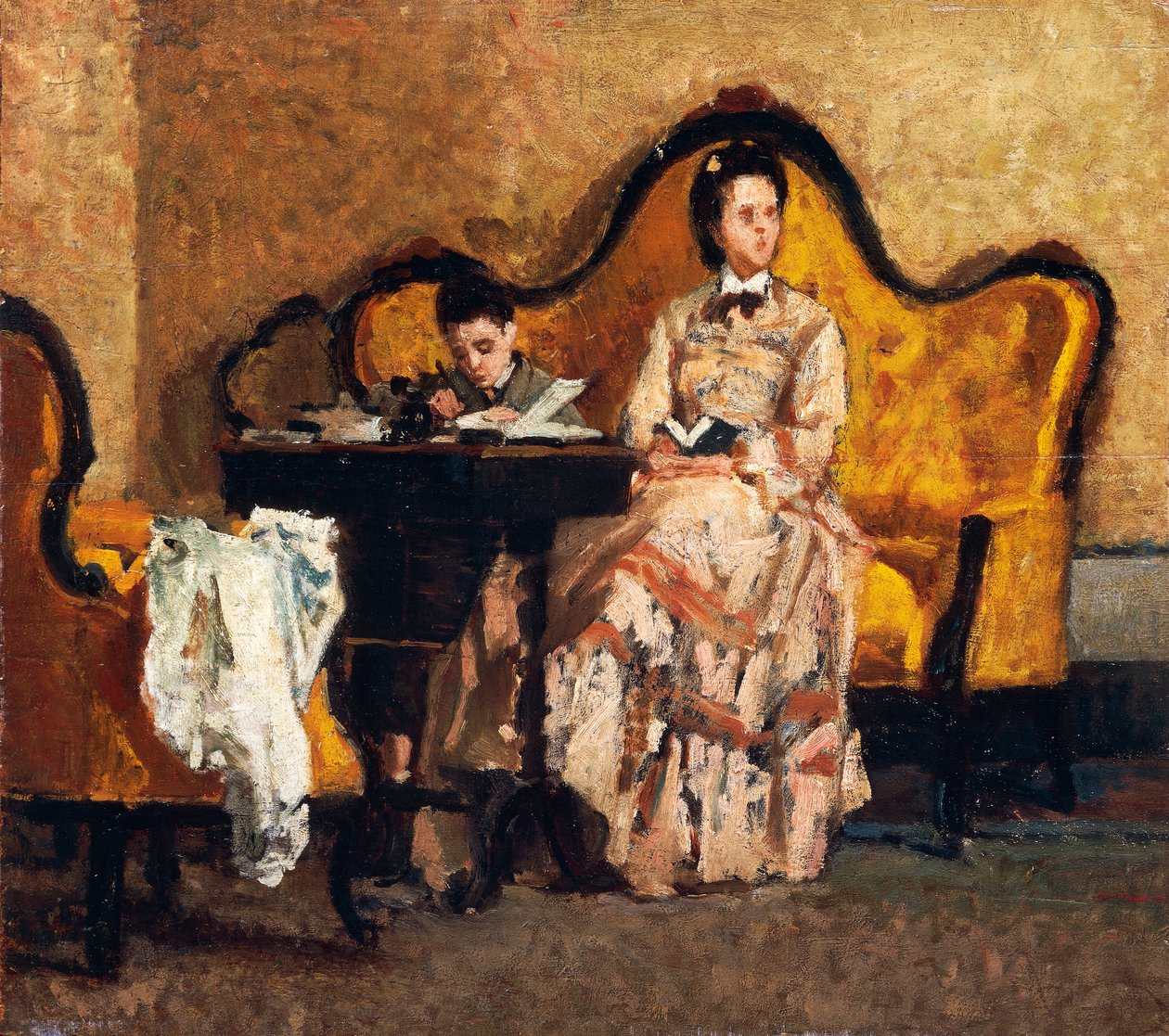 Ev Ödevi, Silvestro Lega (1826-1895) by Silvestro Lega