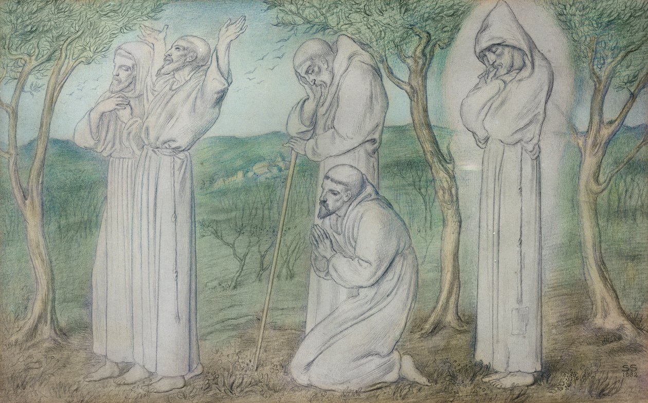 Bir grup Fransisken Friars by Simeon Solomon