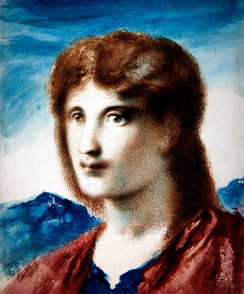 Genç Bir Adamın Başı by Simeon Solomon