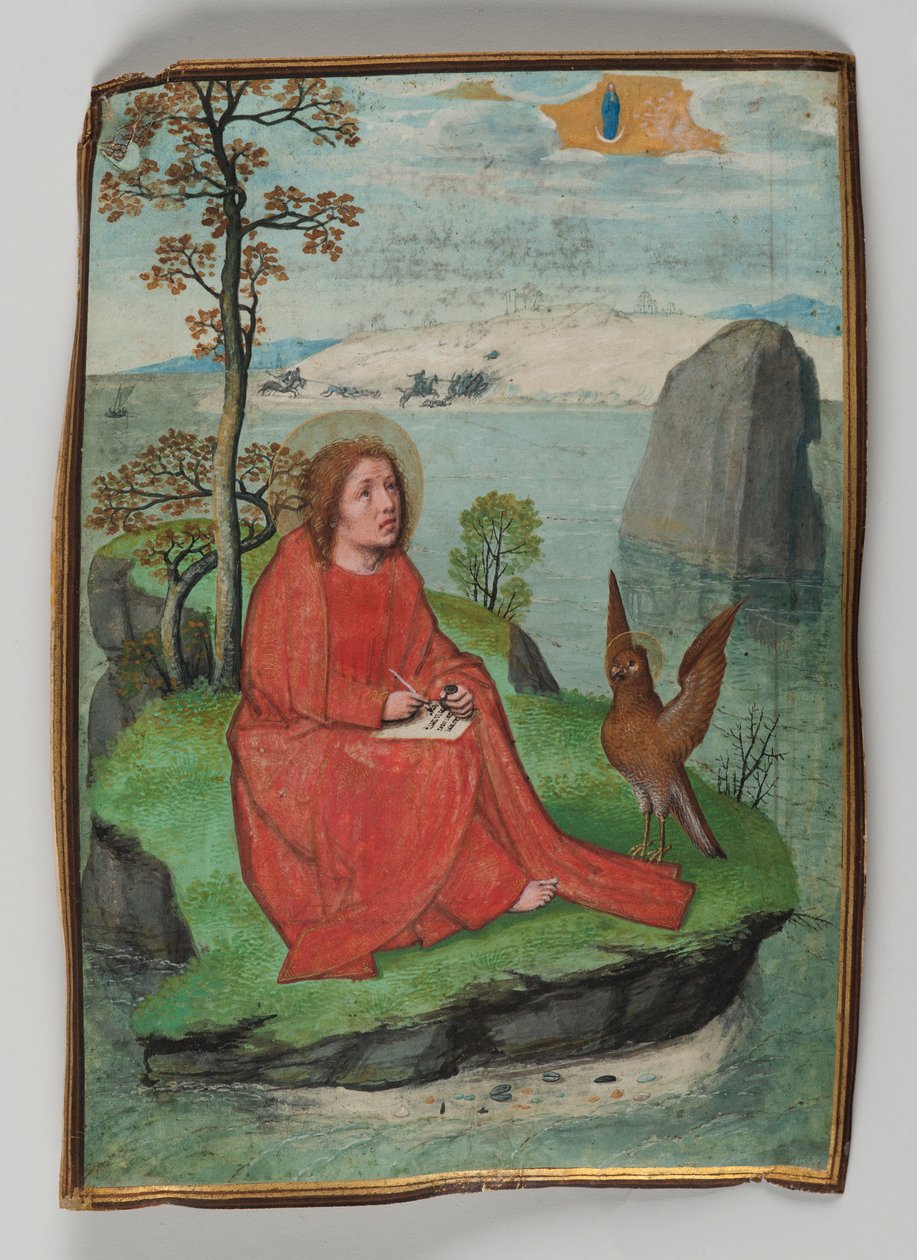 St. John Patmos Üzerine Yazma, 1521 (parşömen üzerine mizaç) by Simon Bening