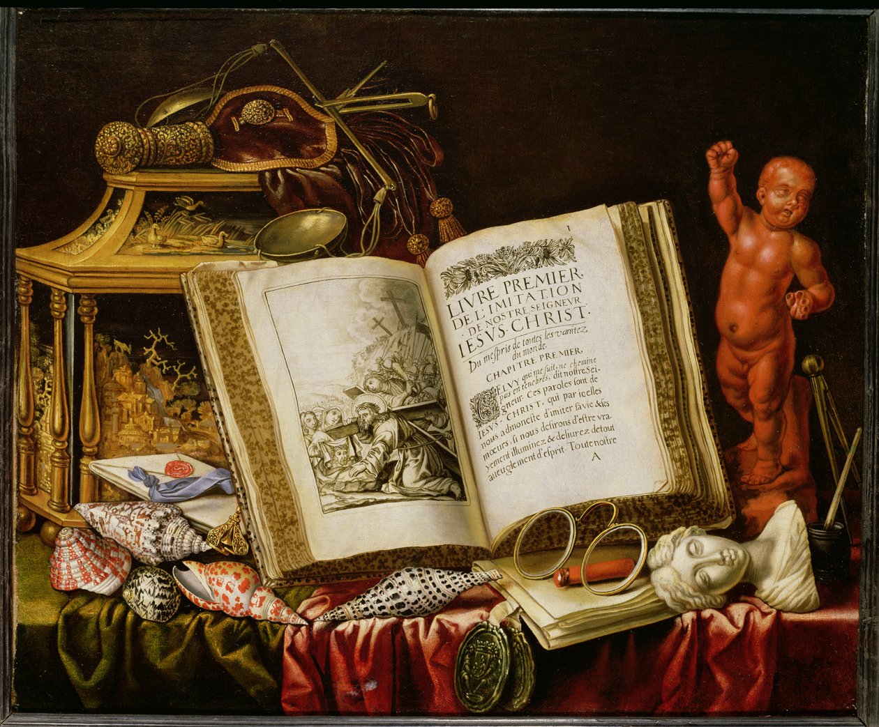 Bir Vanitas Natürmort by Simon Renard de Saint Andre