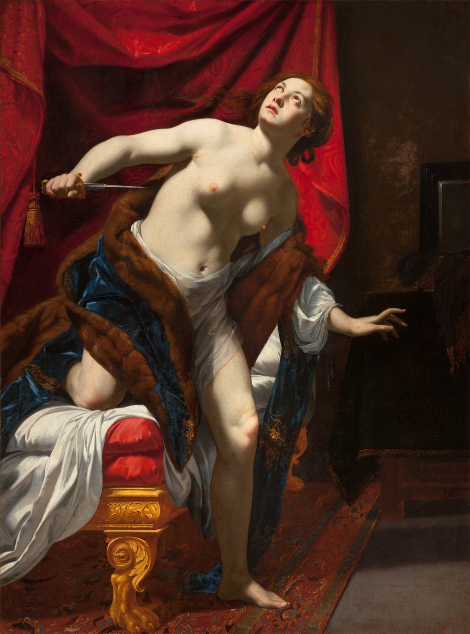 Lucrece'nin İntiharı, c.1625 by Simon Vouet