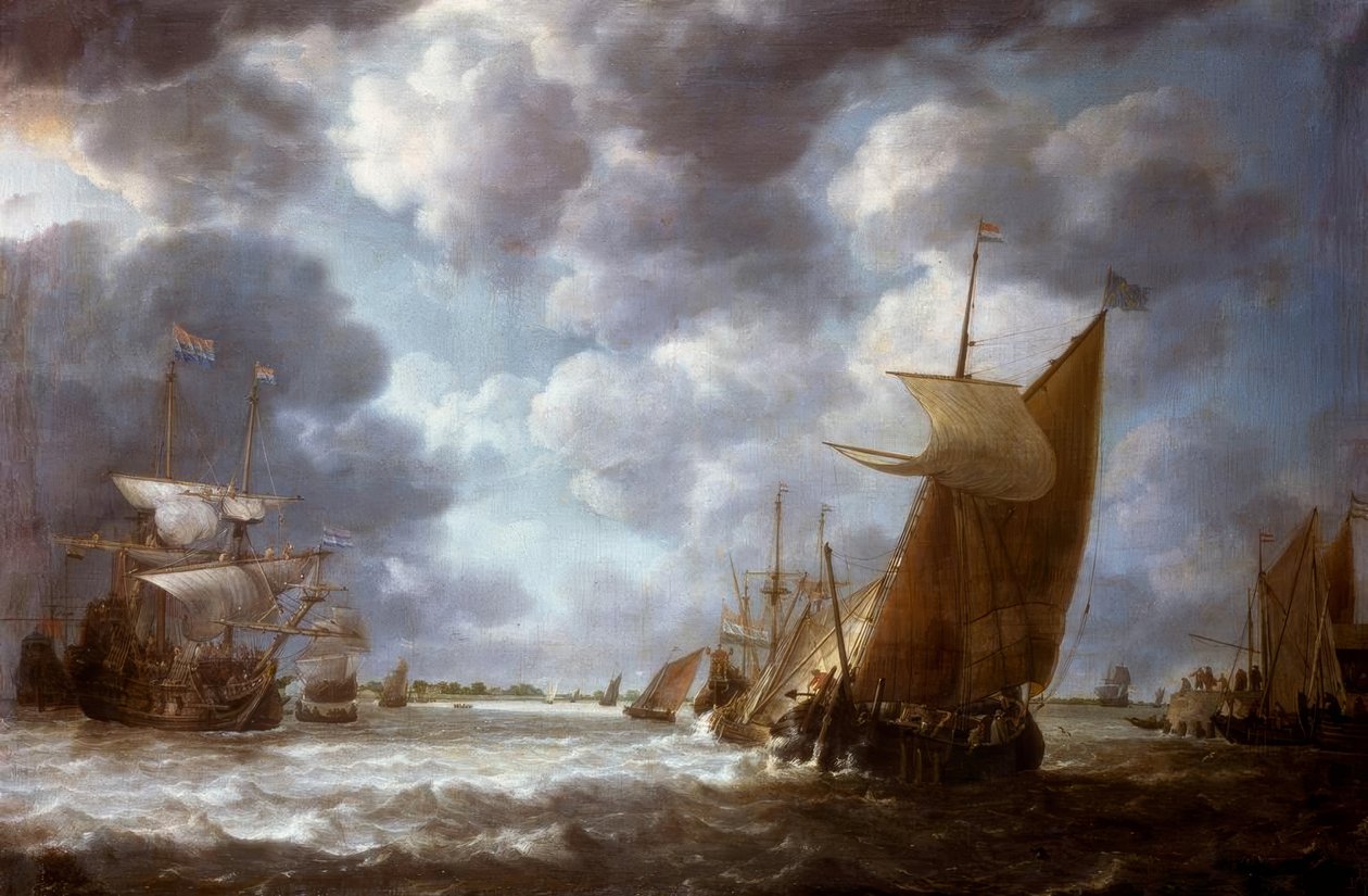 Hareketli deniz by Simon de Vlieger