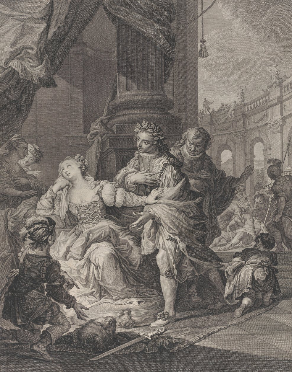 Gunhilda zina yapmakla suçlanıyor, 1760. by Simon Francois Ravenet