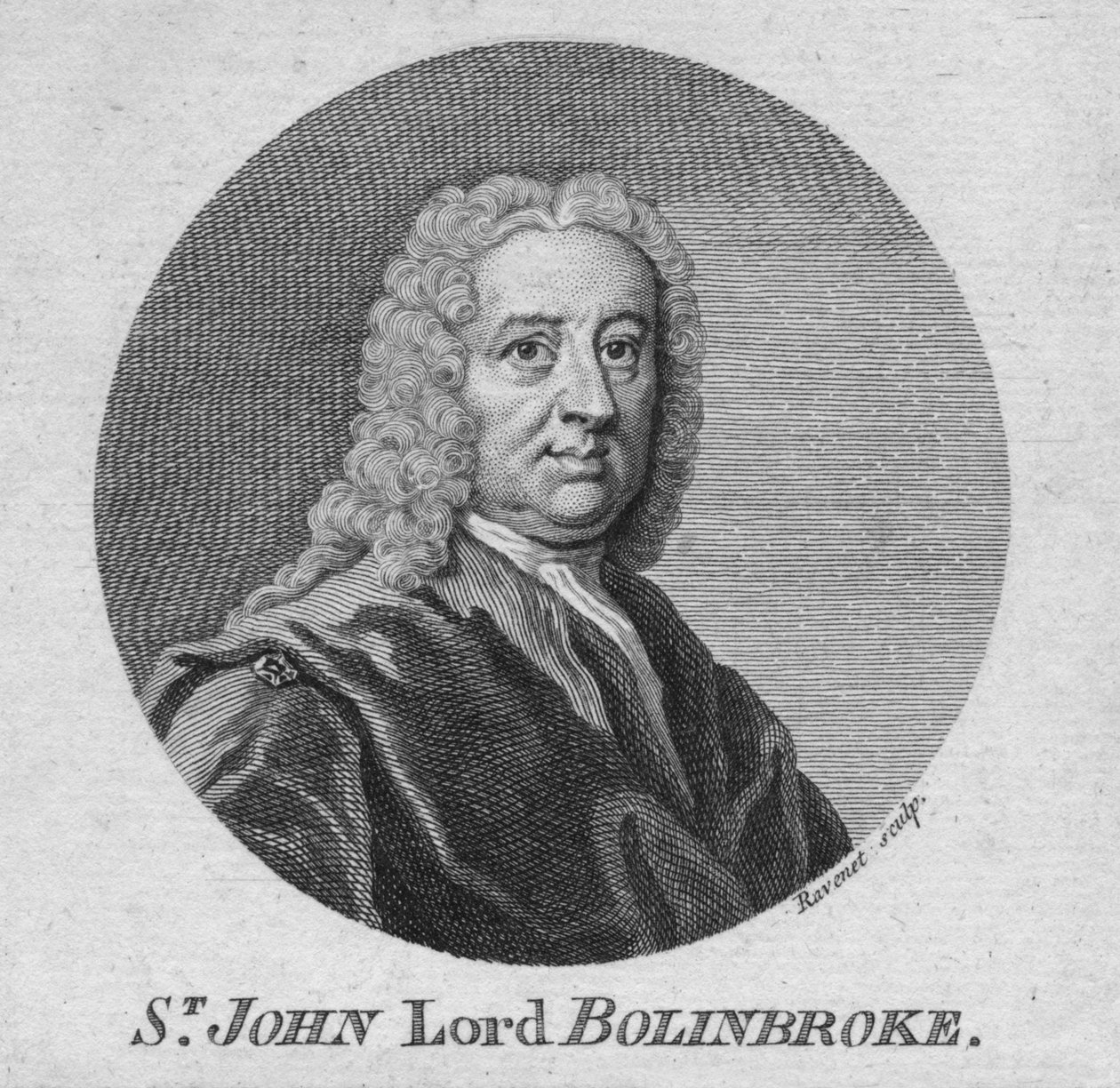 John Lord Bolingbroke, c1750s. by Simon Francois Ravenet