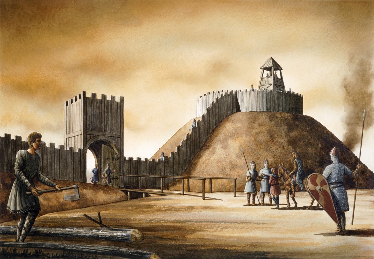 Pickering Kalesi, c 11. yüzyıl, 1990-2010 by Simon Hayfield